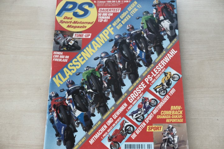 Deckblatt PS Sport Motorrad (02/1999)